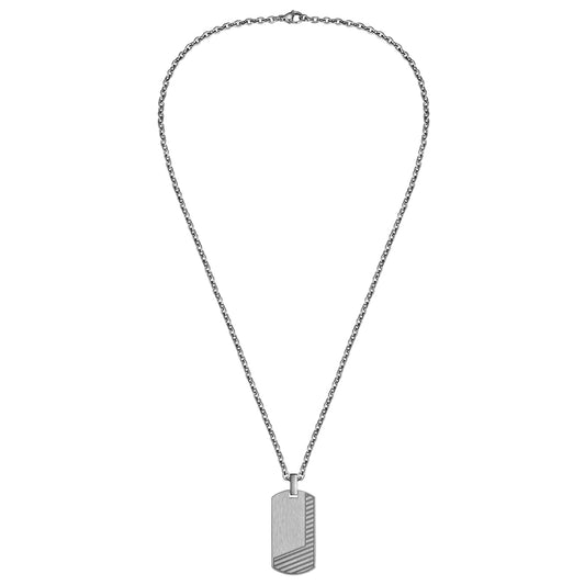 Kette mit Anhänger Edelstahl gunmetal